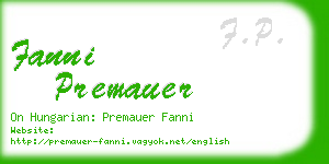 fanni premauer business card